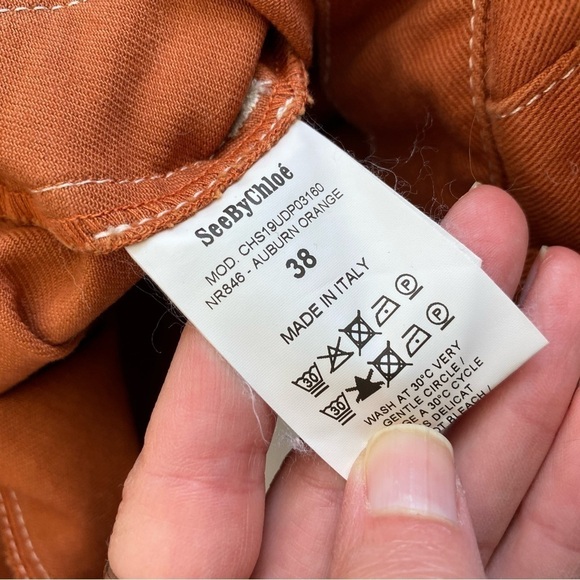 See by Chloe Women’s Auburn Flared Jeans Size 38 High Rise Front Pockets - Picture 7 of 10